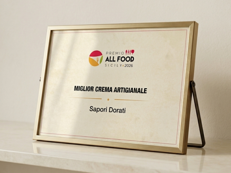 Sapori Dorati premiata come “Miglior Crema Artigianale” al Premio All Food Sicily 2026