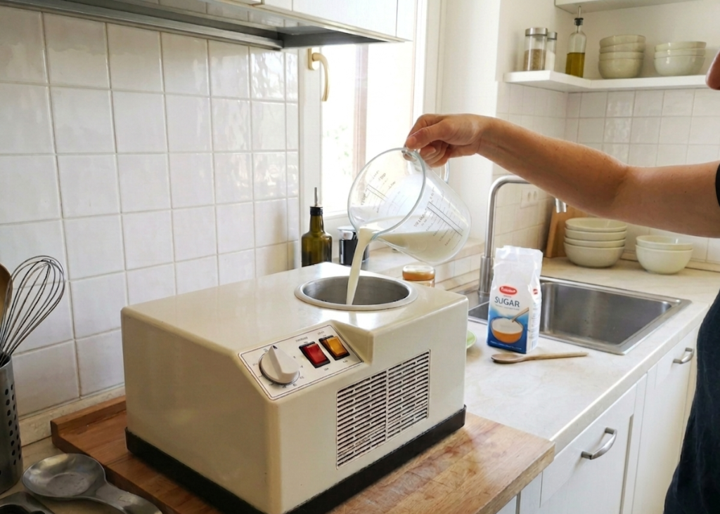 Gelato fatto in casa con gelatiera