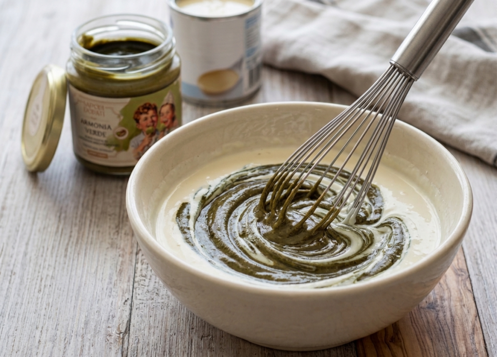 Gelato al pistacchio con latte condensato e crema 100% pistacchi armonia verde
